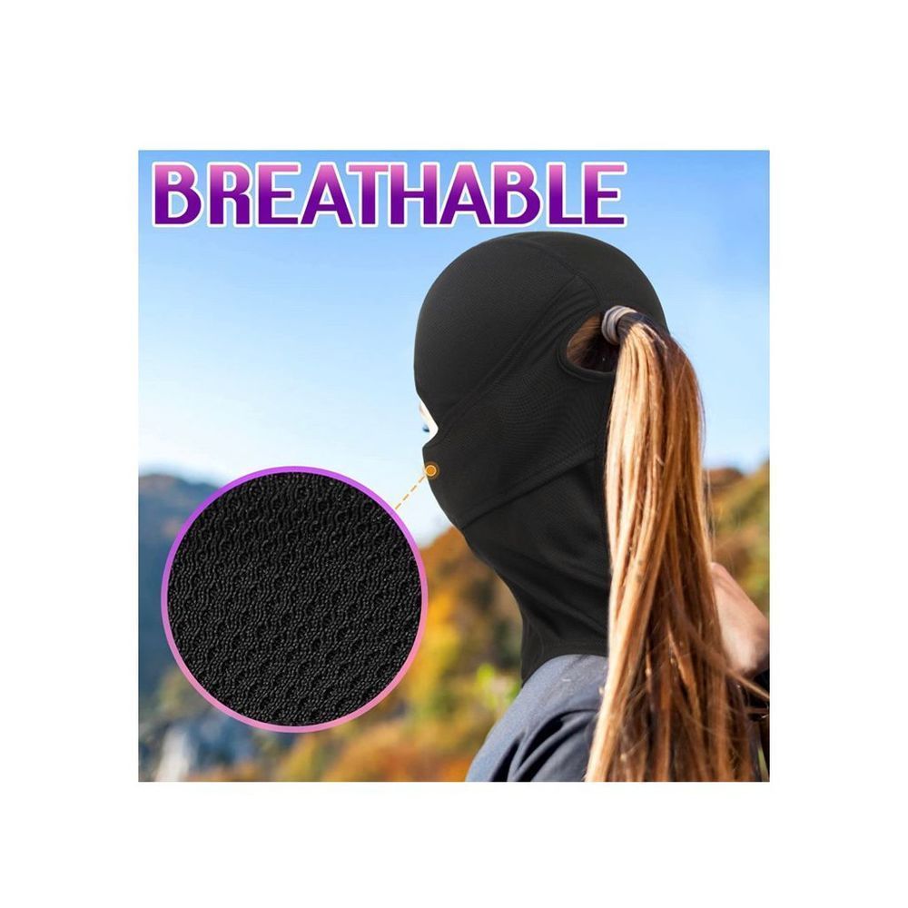 CUIMEI Balaclava Mask for Women with Ponytail Hole Neck Gaiter Face Cover Moistu - Picture 3 of 6